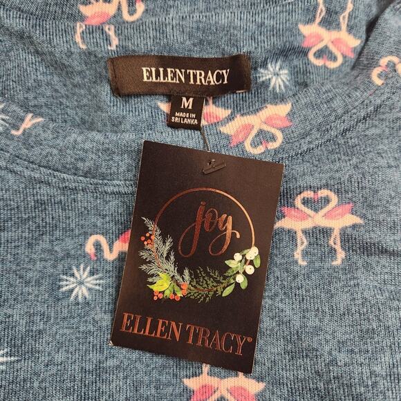 Ellen Tracy Women's Flamingo Super Soft Lounge Top Size Medium Cozy - Picture 7 of 8